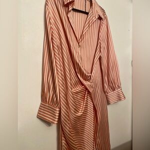 Zara Striped Pink Dress